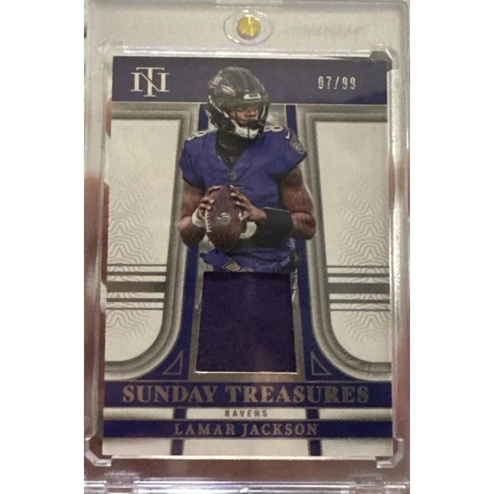 2023 National Treasures LAMAR JACKSON 07/99 INSANE Sunday Treasures Ravens